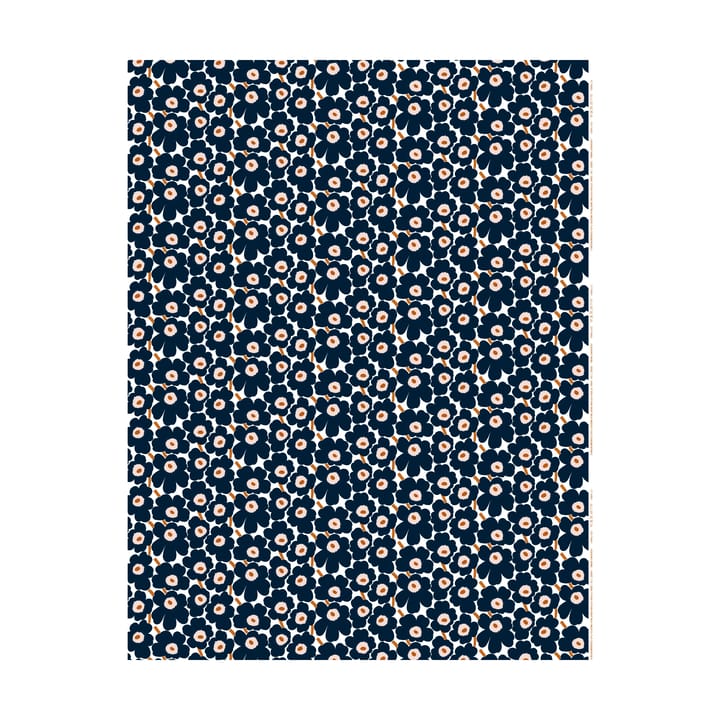 Tkanina Mini-Unikko - White-dark navy-powder-tile - Marimekko