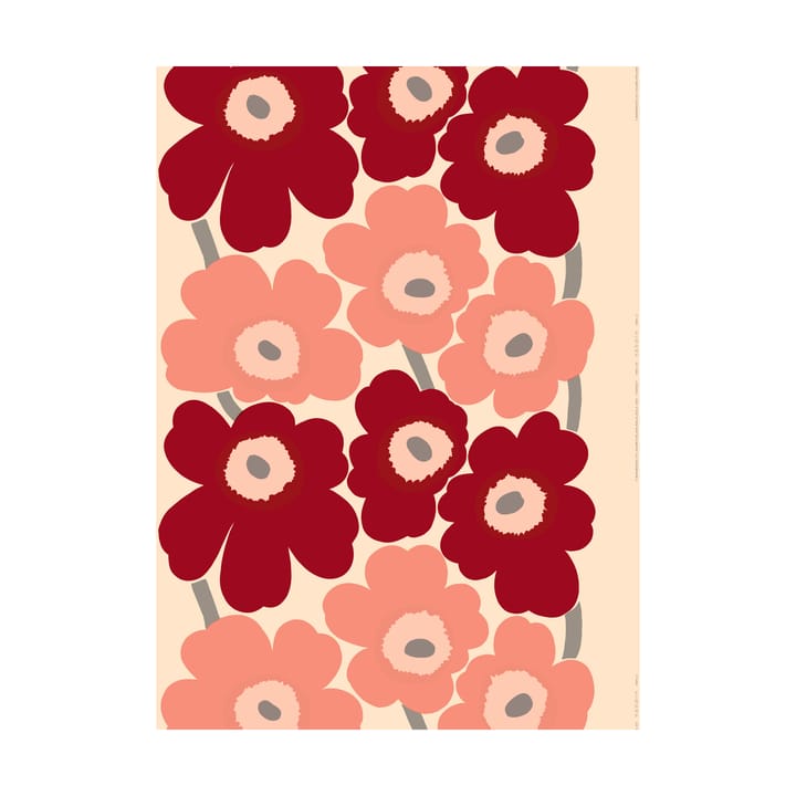 Tkanina Unikko, Dark cherry-rosa Marimekko