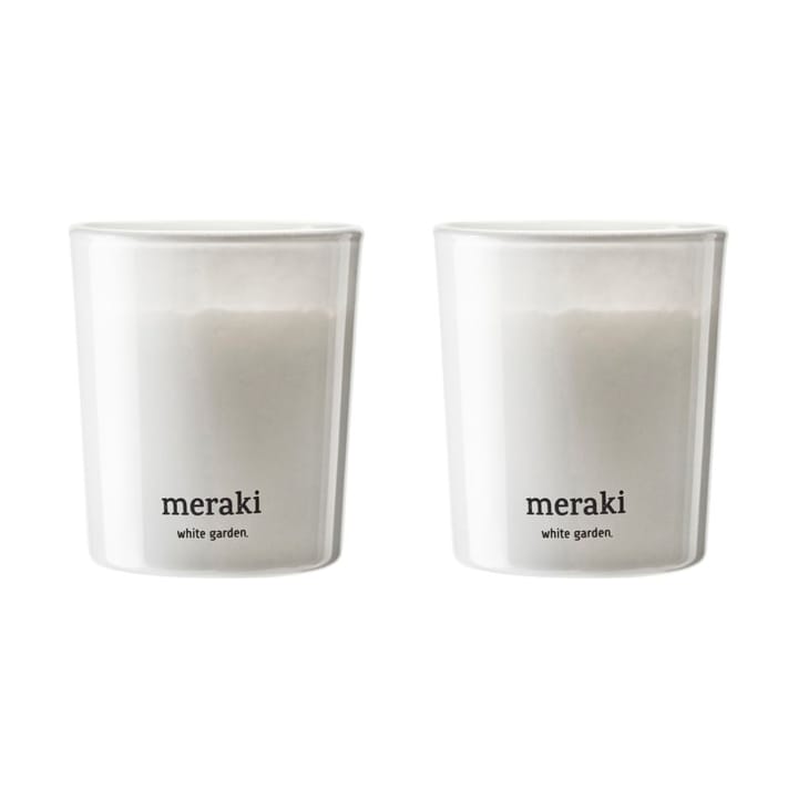 Świeca zapachowa Meraki 12 godzin 2-pak - White garden - Meraki