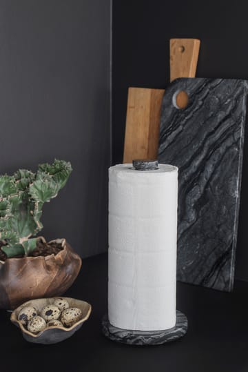 Stojak na ręcznik papierowy Marble - Black-grey - Mette Ditmer