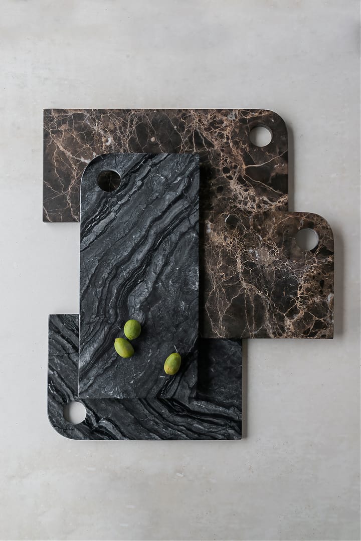 Taca do serwowania Marble Medium 20x30 cm, Black-grey Mette Ditmer