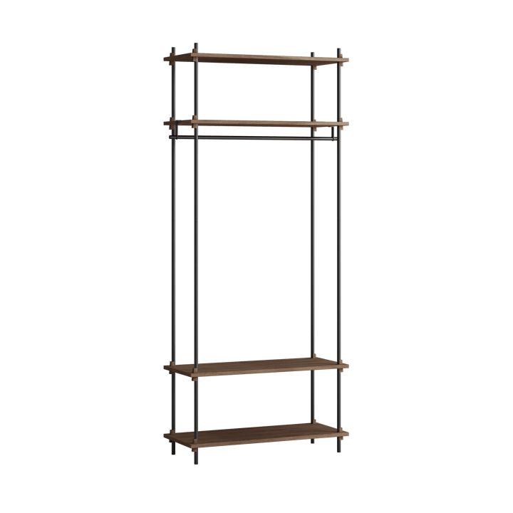 Moebe shelving system s.200.1.F - Dąb wędzony - czarny - MOEBE