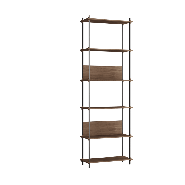 Moebe shelving system s.255.1.A - Dąb wędzony - czarny - MOEBE