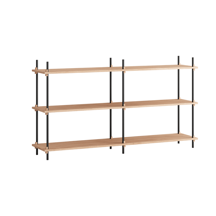 Moebe shelving system s.85.2.B - Dąb-czarny - MOEBE