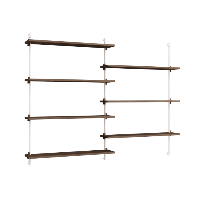 Moebe wall shelving ws.115.2.B - Dąb wędzony - biały - MOEBE