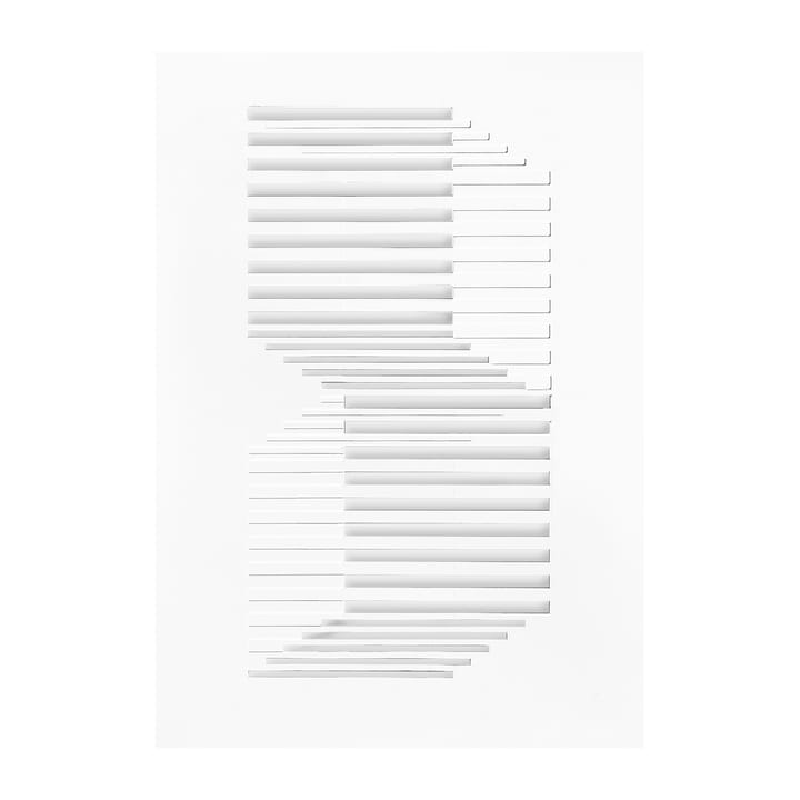 Relief shifted lines 29,7x42 cm, Off White MOEBE