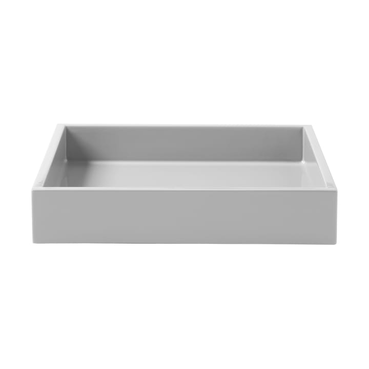 Lakierowana taca dekoracyjna Lux 19x19x3,5 cm - Cool grey - Mojoo