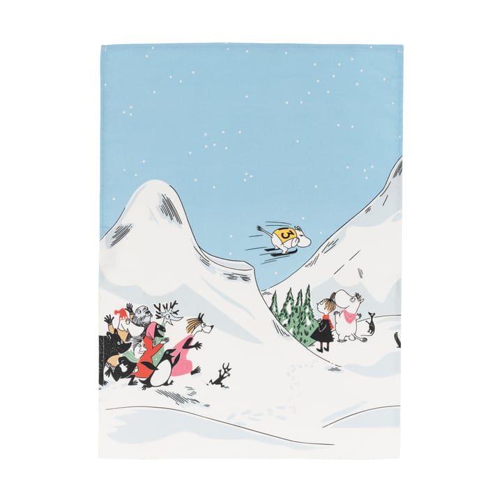 Ręcznik kuchenny Muminki Ski jumping - 50x70 cm - Moomin Arabia