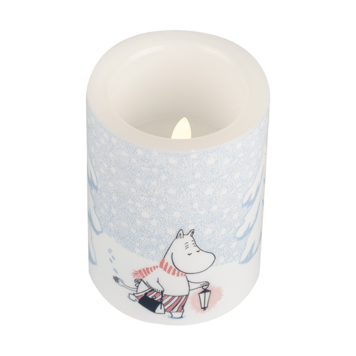 Świeca blokowa Moomin LED 10 cm - Let it snow - Muurla