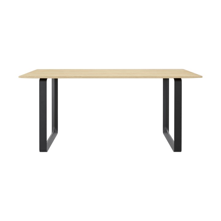 70/70 stół  170x85 cm - Solid smoked oak-Black - Muuto