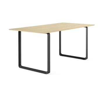 70/70 stół  170x85 cm - Solid smoked oak-Black - Muuto