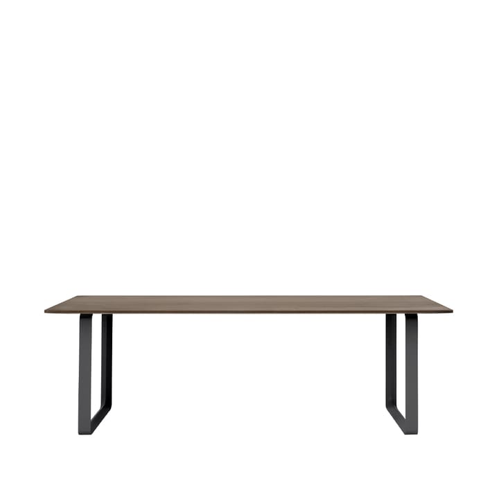 70/70 stół  225x90 cm - Solid smoked oak-Black - Muuto