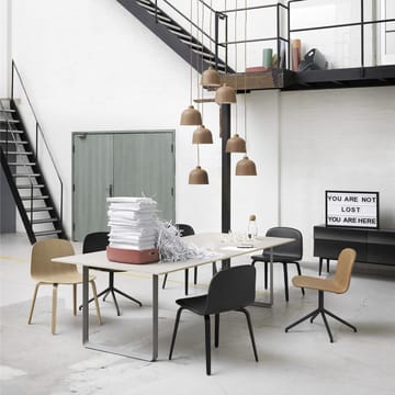 70/70 stół  255x108 cm - Solid oak-Black - Muuto