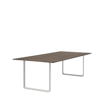 70/70 stół  255x108 cm - Solid smoked oak-Grey - Muuto