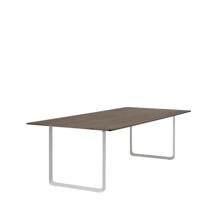 70/70 stół  255x108 cm - Solid smoked oak-Grey - Muuto