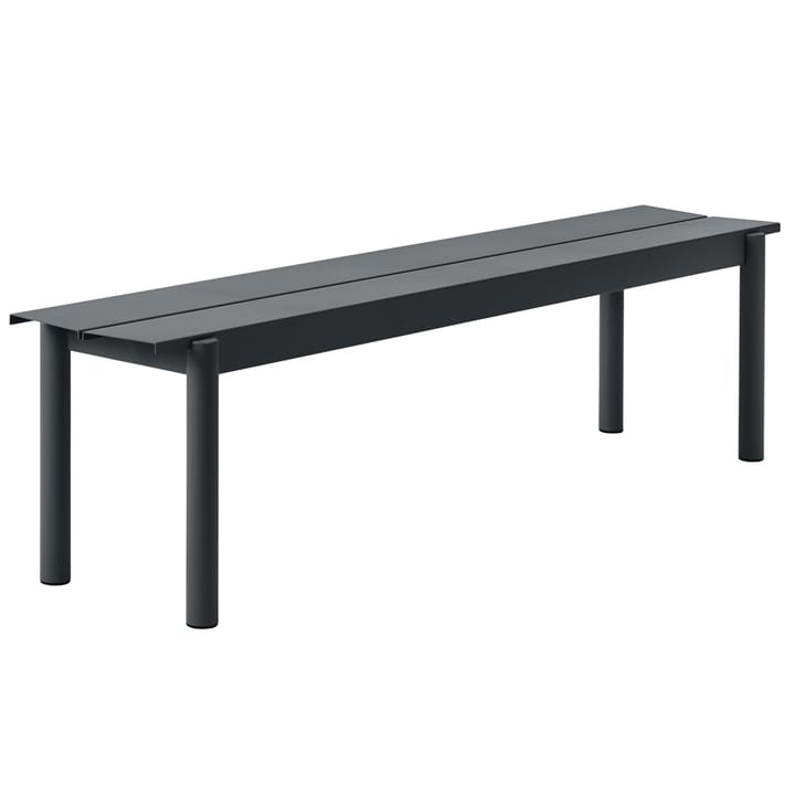 Ławka Linear Steel Bench 110x34 cm - Black - Muuto