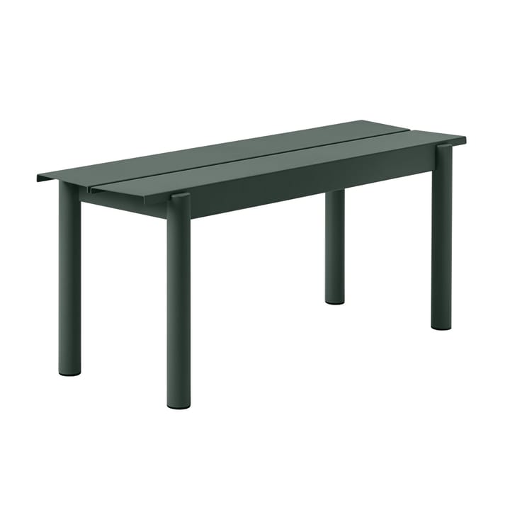 Ławka Linear Steel Bench 110x34 cm - Dark green - Muuto