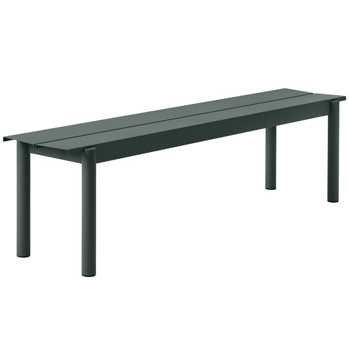 Ławka Linear Steel Bench 110x34 cm - Dark green - Muuto