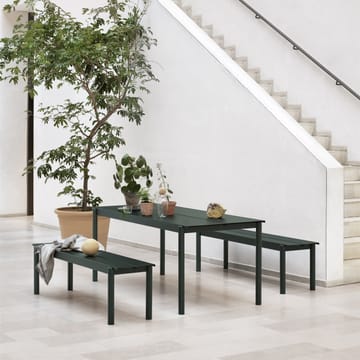 Ławka Linear Steel Bench 110x34 cm - Dark green - Muuto