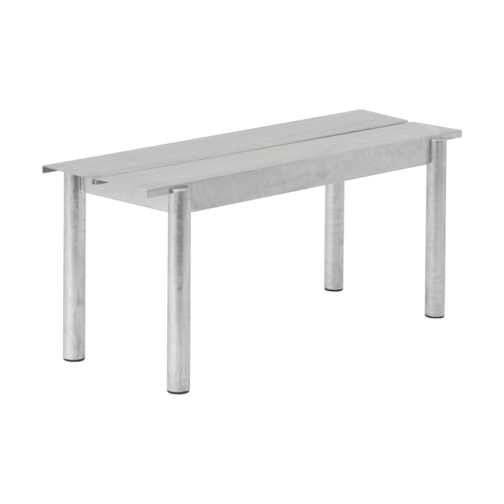 Ławka Linear Steel Bench 110x34 cm - Warm galvanized steel - Muuto