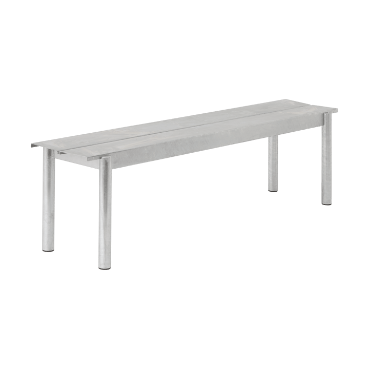 Ławka Linear Steel Bench 110x34 cm - Warm galvanized steel - Muuto