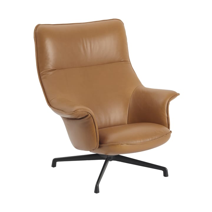 Doze fotel swivel base - Refine leather cognac-black - Muuto