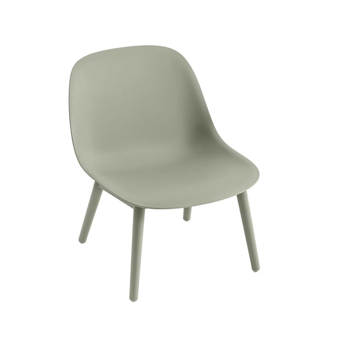 Fiber fotel wood base - dusty green, dusty green nogi - Muuto