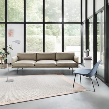 Fiber Lounge krzesło ze stalowymi nogami - Divina 154-Black - Muuto