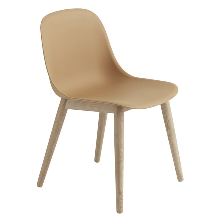 Fiber Side Chair z drewnianymi nogami - Ochre-Oak - Muuto