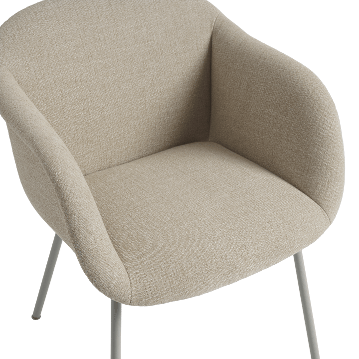 Fiber Soft Armchair tube base, Ecriture 240/Grey Muuto