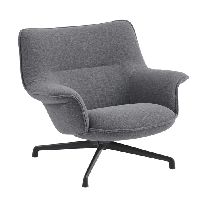 Fotel Doze niski, obrotowy - Ocean 80-anthracite black - Muuto