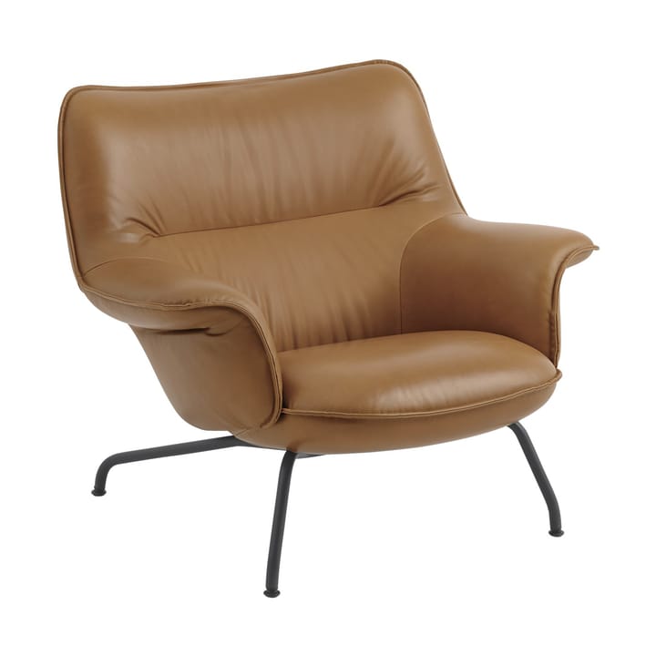 Fotel Doze niski - Refine leather cognac-black - Muuto