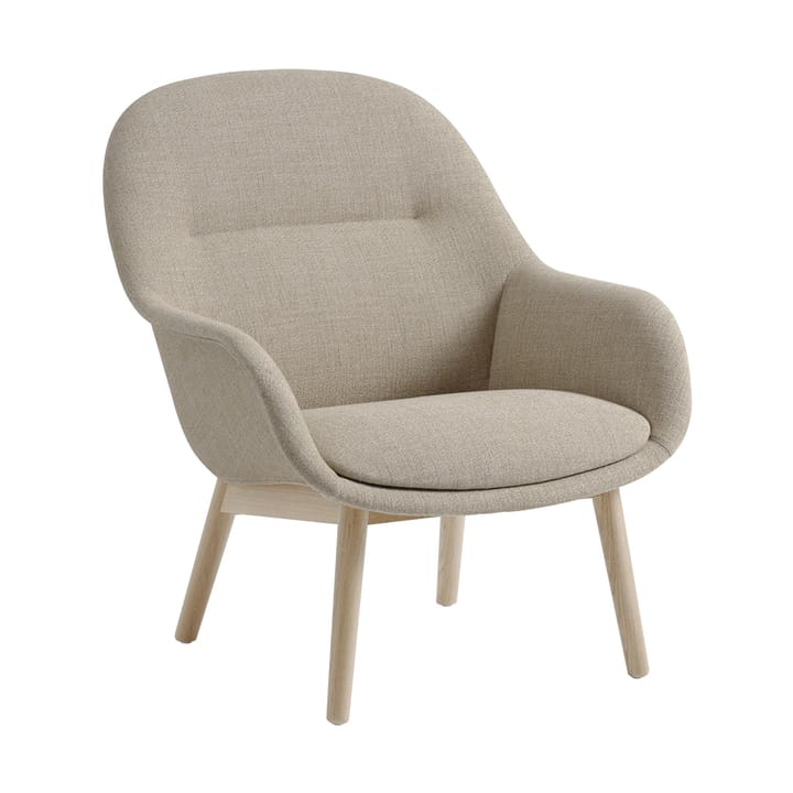 Fotel Fiber Lounge, dębowe nogi - Ecriture 240-grey - Muuto