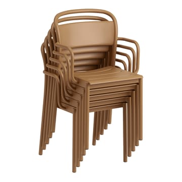 Krzesło Linear Steel Armchair - Burnt orange - Muuto