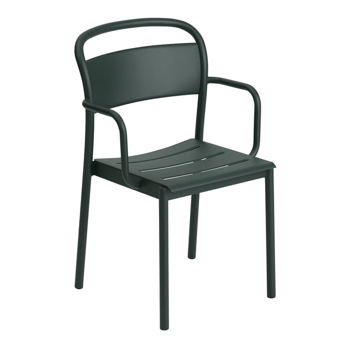 Krzesło Linear Steel Armchair - Dark green - Muuto