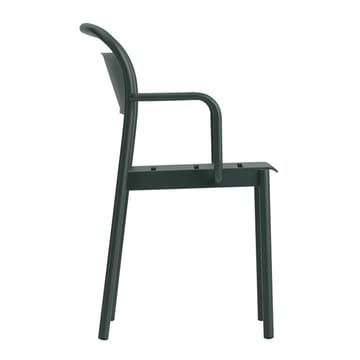 Krzesło Linear Steel Armchair - Dark green - Muuto