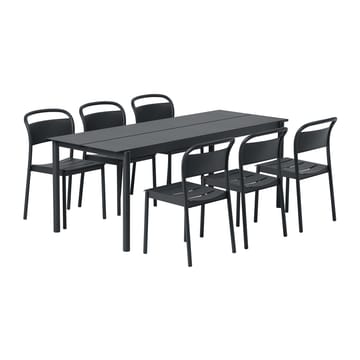 Krzesło Linear Steel Side Chair - Black - Muuto