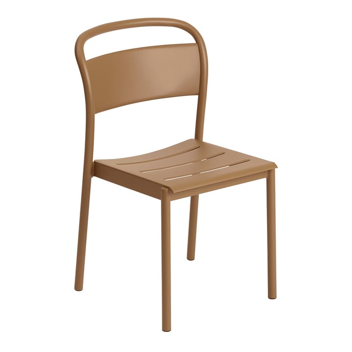 Krzesło Linear Steel Side Chair - Burnt orange - Muuto