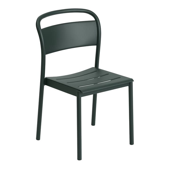Krzesło Linear Steel Side Chair - Dark green - Muuto