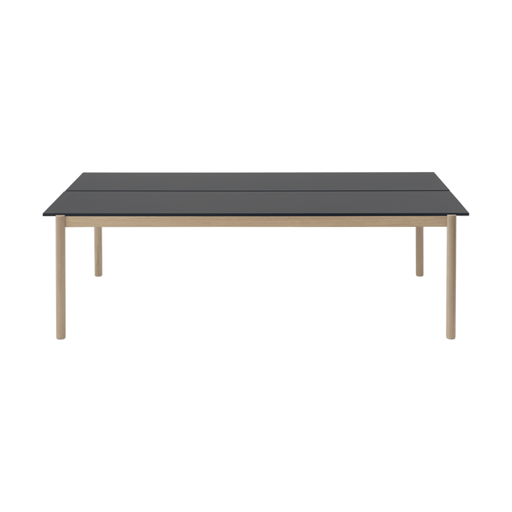 Linear System stół do jadalni 110x240 cm - Black nanolaminate-black-oak - Muuto