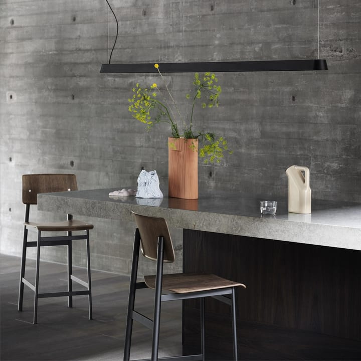 Loft krzesło barowe, Oak-niski-dusty green stal stojak Muuto