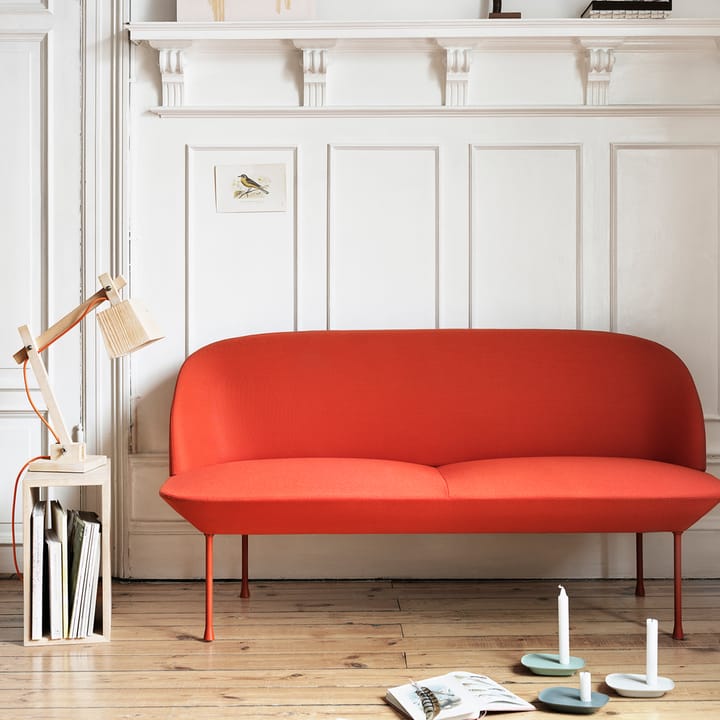 Oslo kanapa 2-osobowy, Steelcut 660-Dark red Muuto