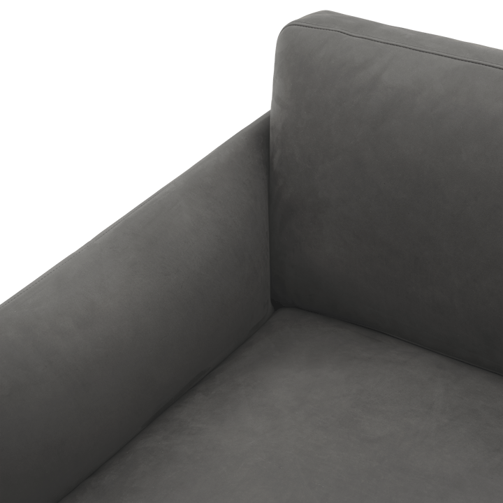 Outline sofa 3-osobowa skóra, Grace leather Camel-svarta ben Muuto