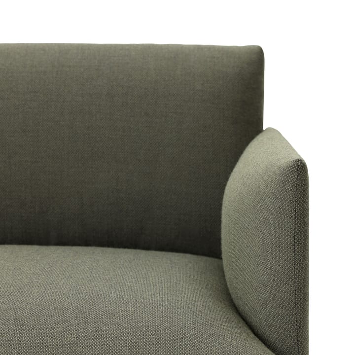 Outline sofa 3-osobowa skóra, Refine black-czarne nogi Muuto