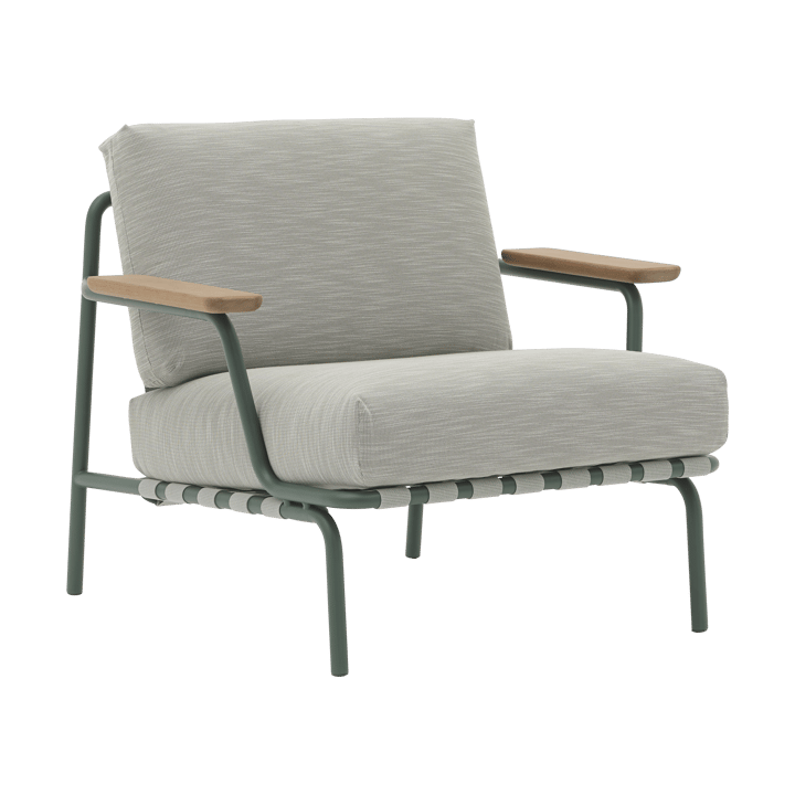 Settle Lounge Chair loungefotel - Ribbed Weave 2 Dark green - Muuto