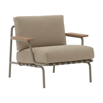 Settle Lounge Chair loungefotel - Ribbed Weave 5 Taupe - Muuto