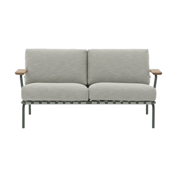 Settle sofa 2-osobowa - Ribbed Weave 2 Dark green - Muuto