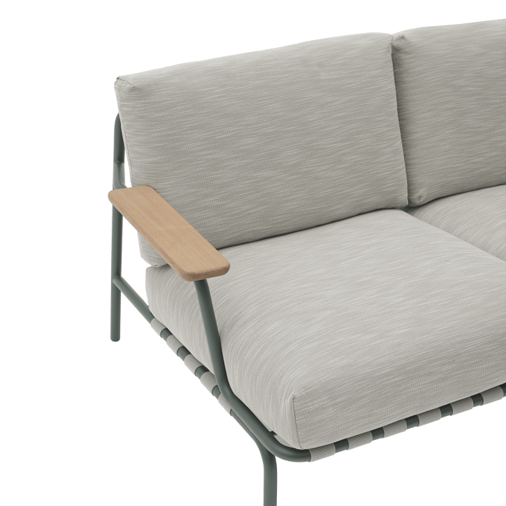 Settle sofa 2-osobowa, Ribbed Weave 2 Dark green Muuto