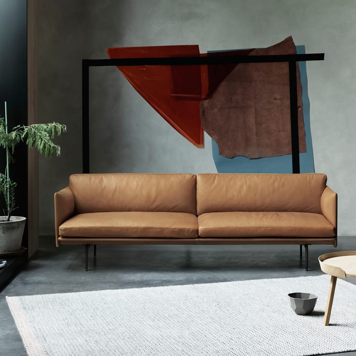 Sofa 2-osobowa Outline, Fiord 151 grey-Black Muuto