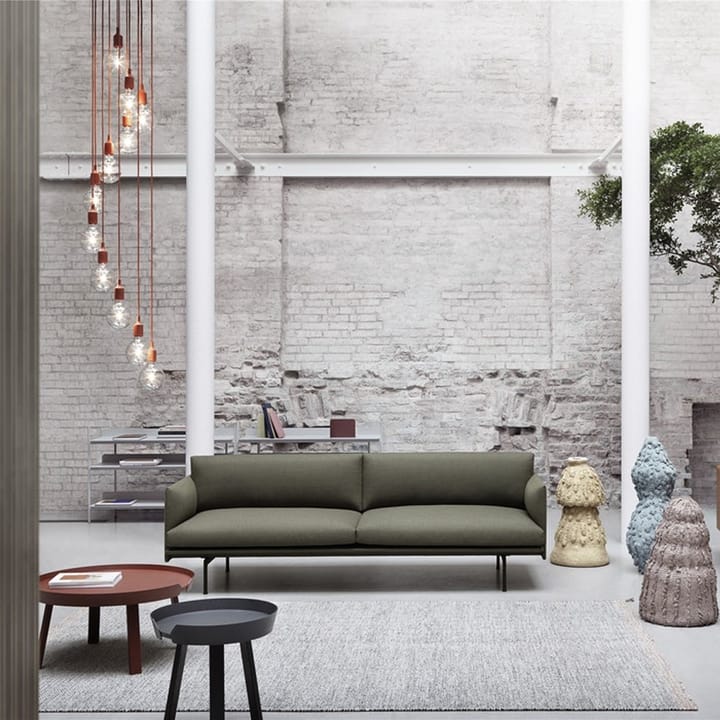 Sofa 2-osobowa Outline, Fiord 151 grey-Black Muuto